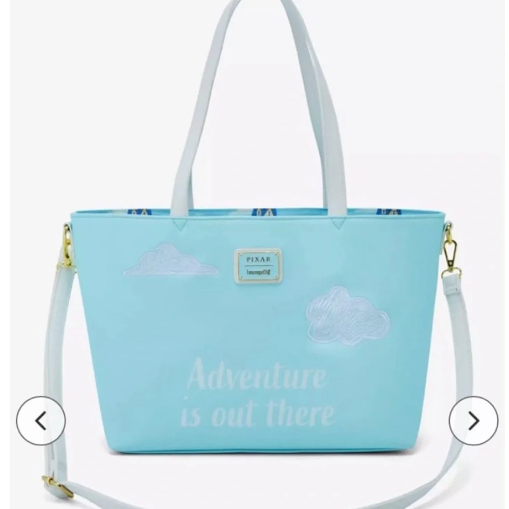 Loungefly Disney Pixar Up Blue and Multicolor Tote Bag - Picture 3 of 3